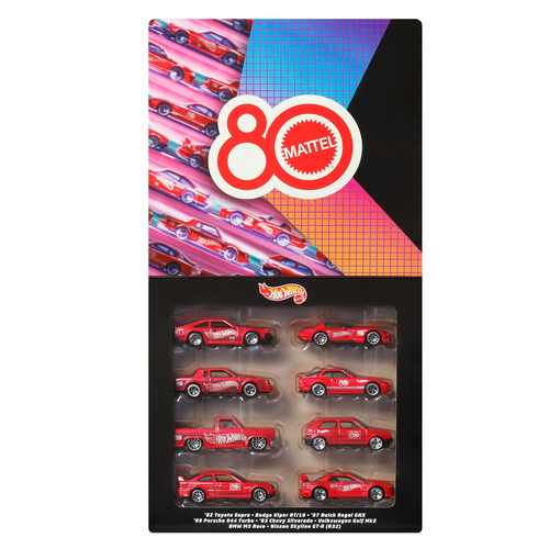 Hot Wheels Mattel 80th Anniversary 8-Pack JGK09-9866 - 6 pieces/carton