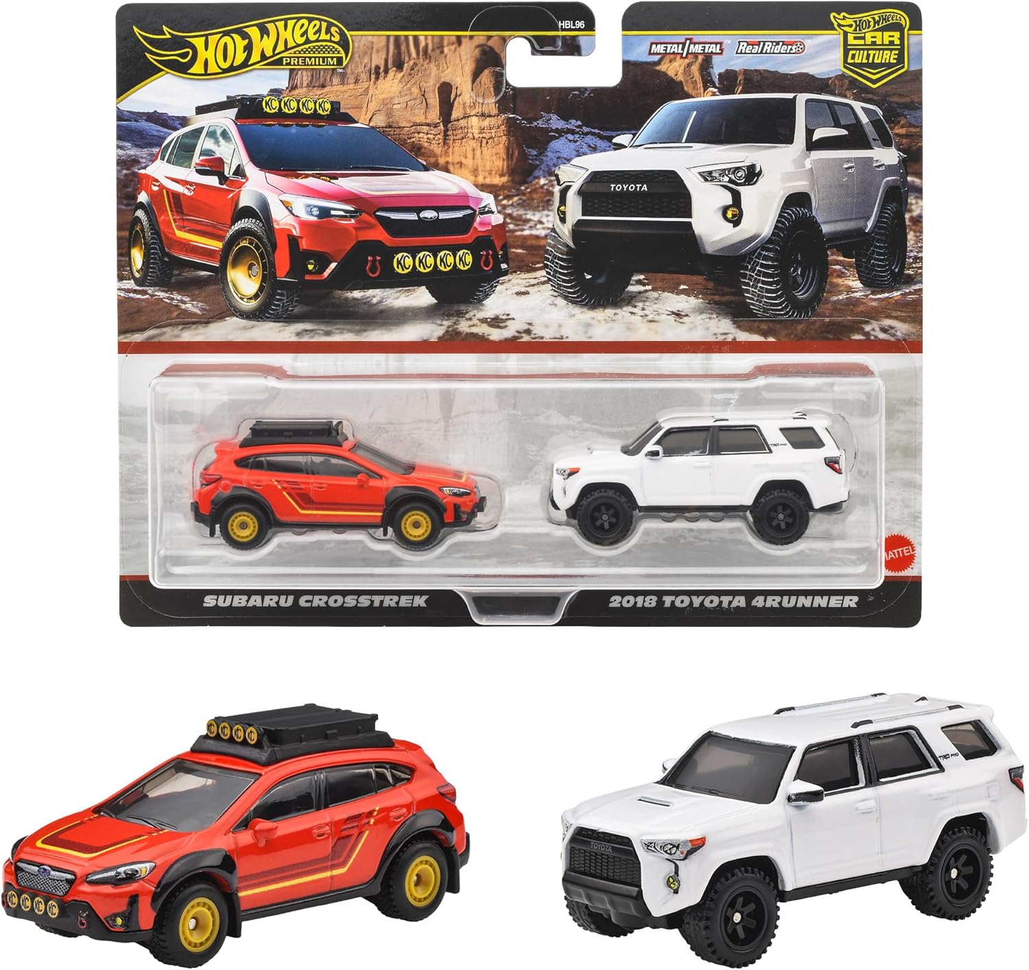 Hot Wheels Premium 2 Pack Subaru Crosstrek / 2018 Toyota 4Runner