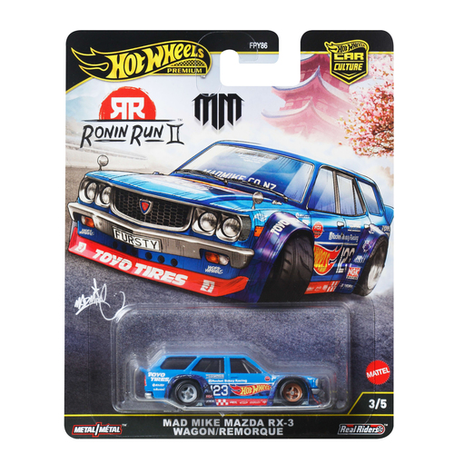 JBK50-9866 Hot Wheels Car Culture Ronin Run II Mad Mike Mazda RX-3 Wagon/Lumoluk