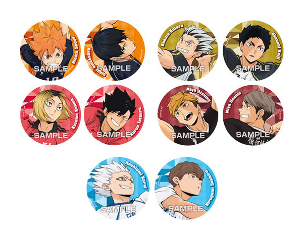 Anime "Haikyuu!!" Tin Badge Collection Gum 10Pack BOX