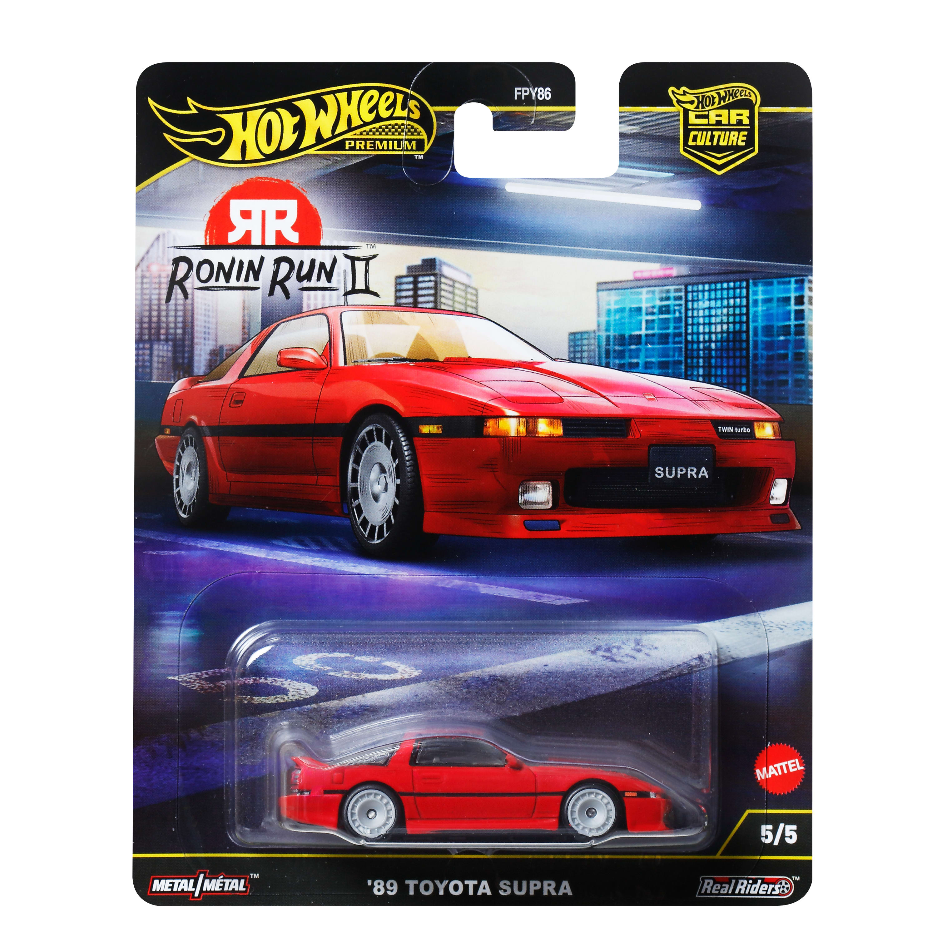 JBK90-9866 Hot Wheels Car Culture Ronin Run II '89 Toyota Supra