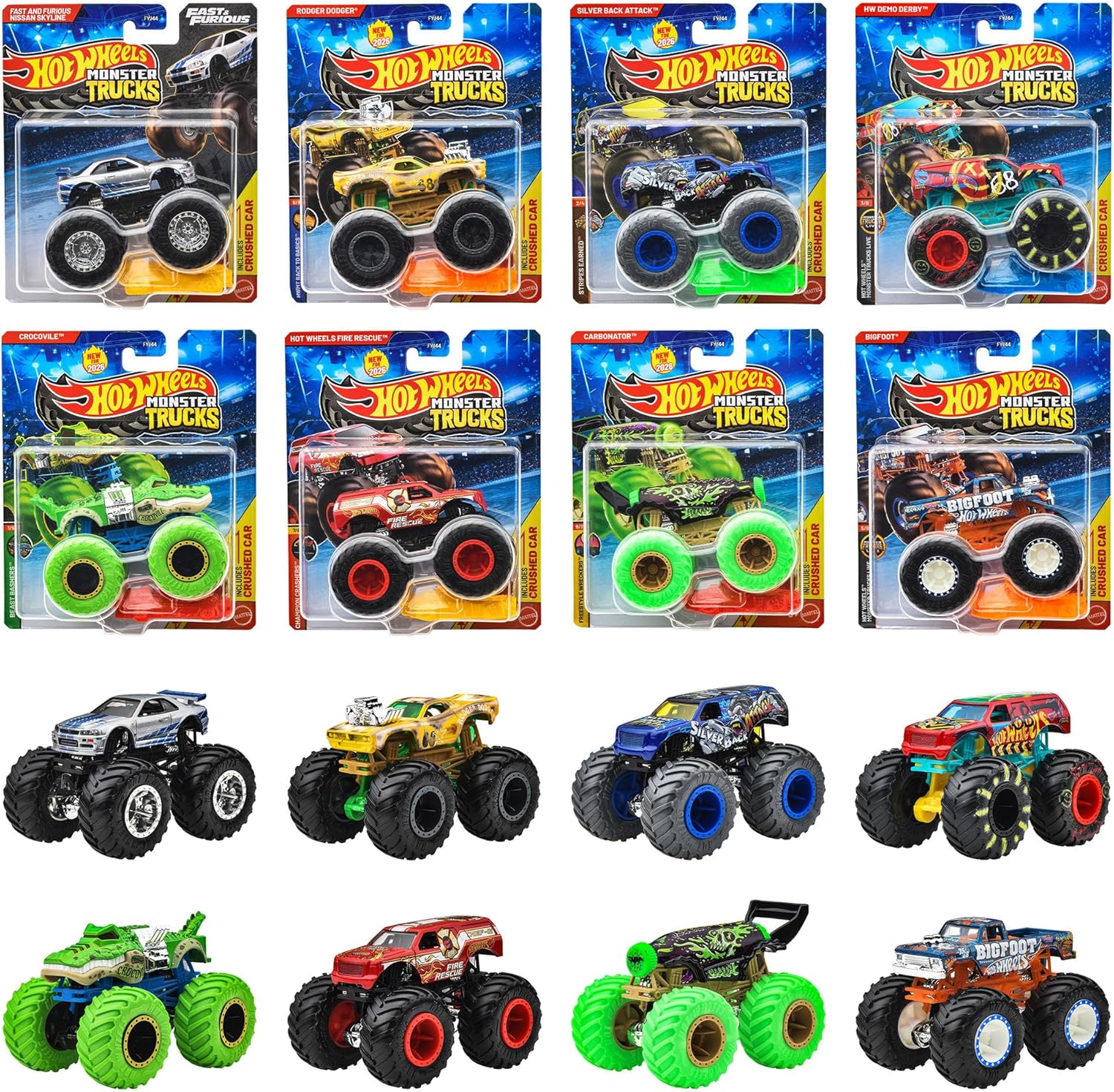 FYJ44-982D Hot Wheels Monster Truck 1:64 Assortment
