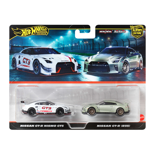Hot Wheels Premium 2-Pack for Nissan GT-R Nismo GT3 / Nissan GT-R (R35) 8 pieces/carton